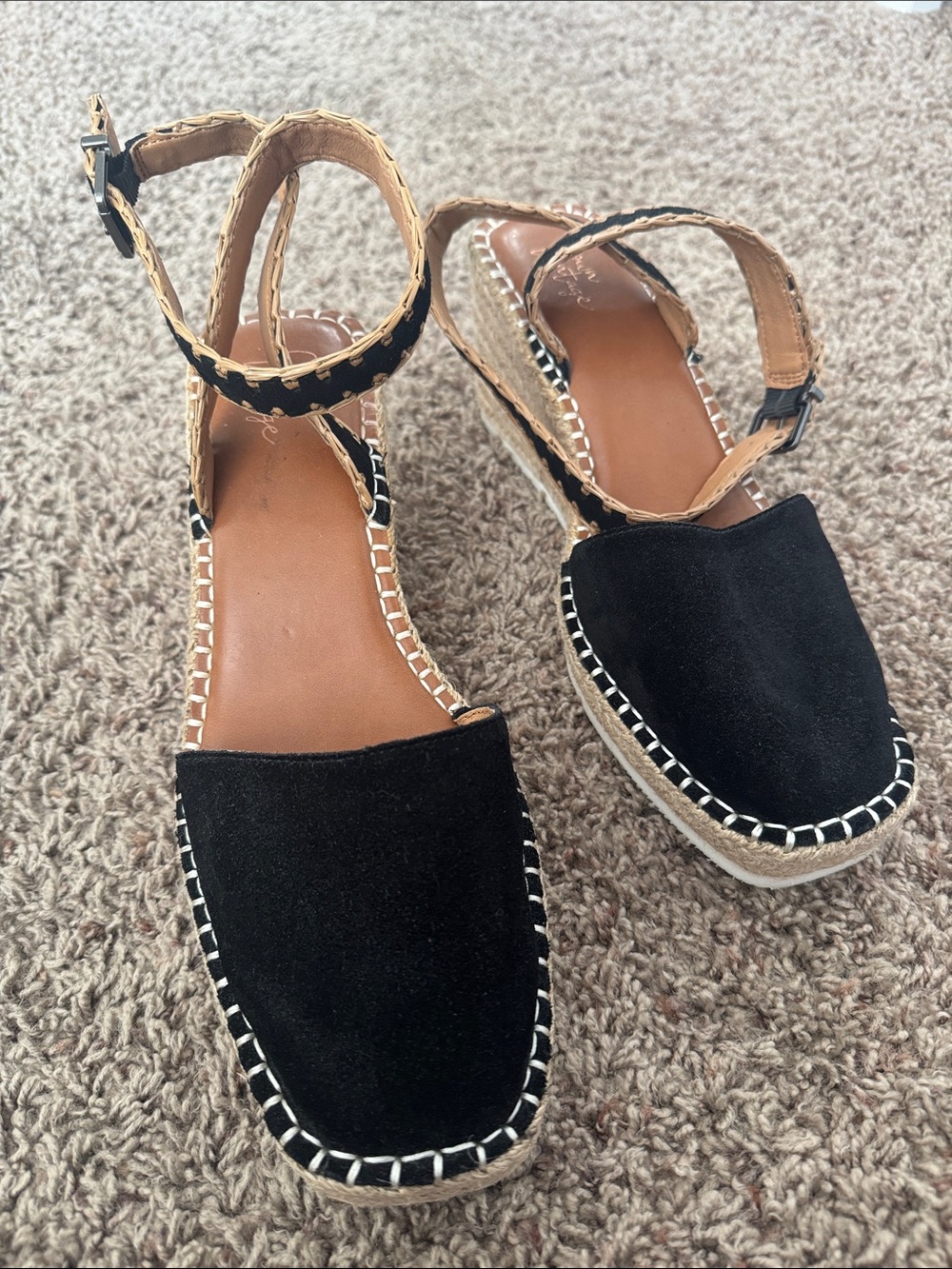 Crown Vintage Black Espadrille Sandals